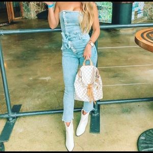 Kittenish Denim Jumpsuit